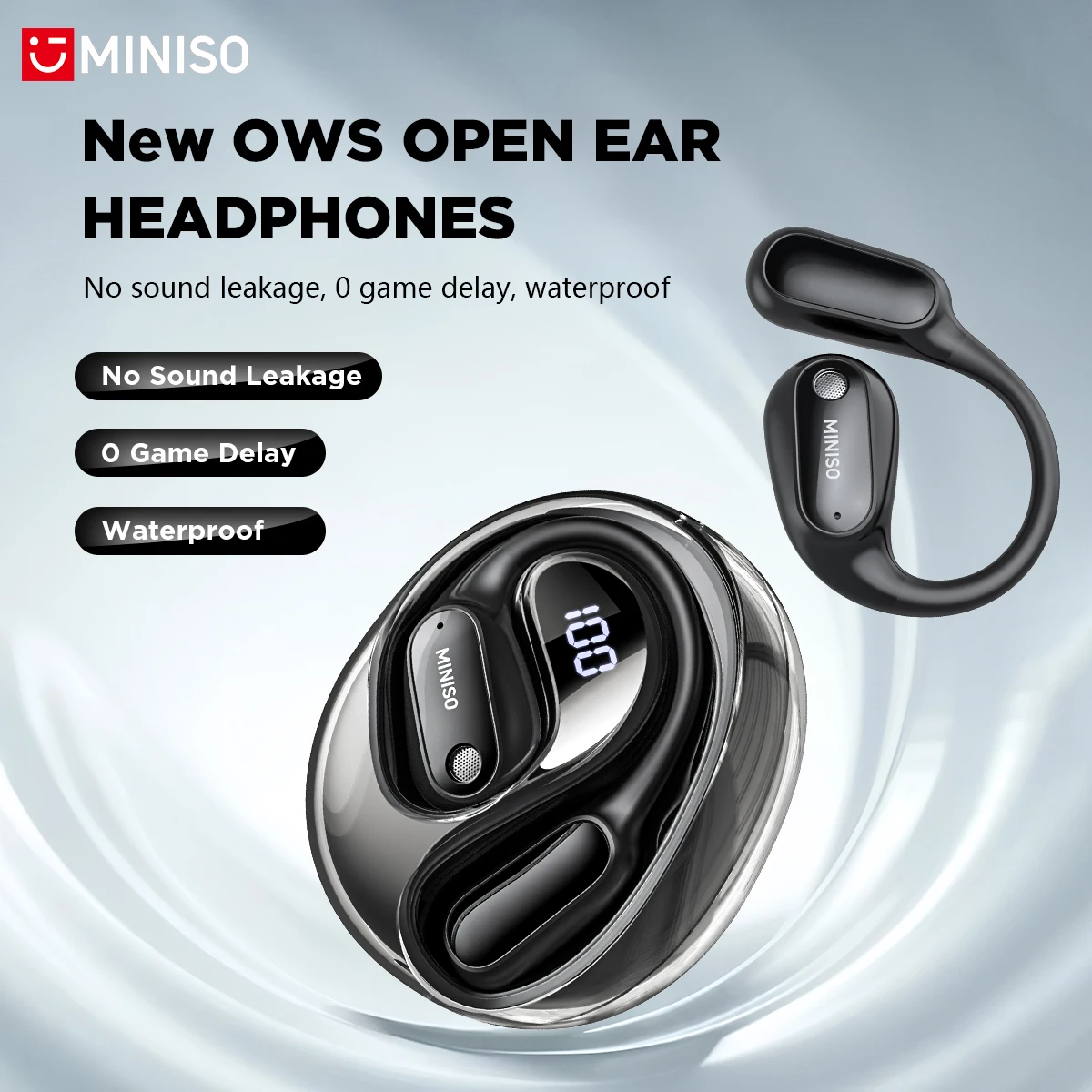 Bluetooth Headset On Ear - MINISO MS190 Real Time AI Voice