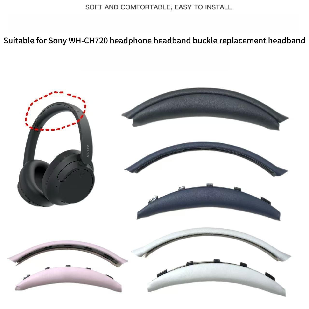 Gel Ear Pads for Sony WH-CH720 - Headphone Case Hard recension och pris
